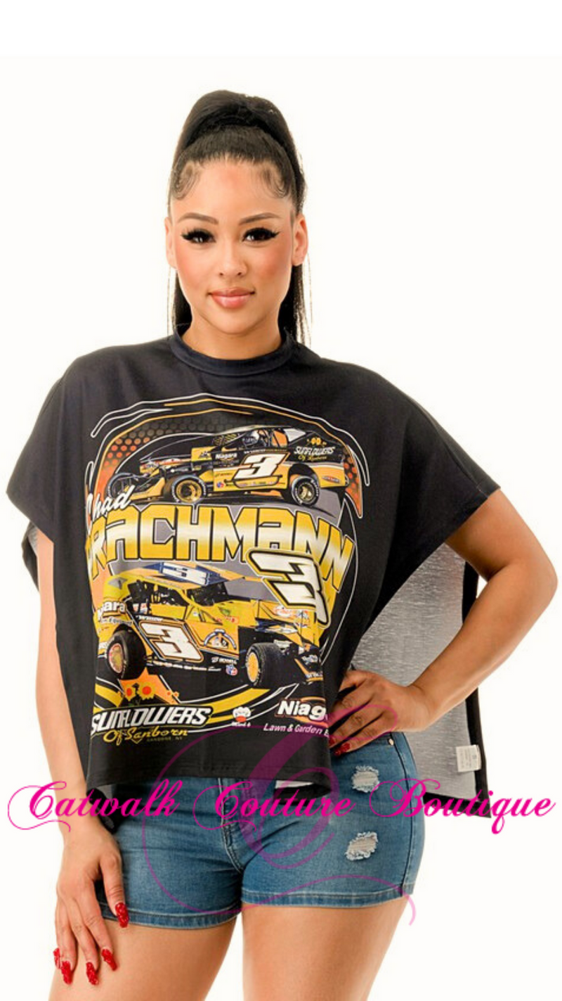 FAST DRIVER GRAPHIC CAPE T-SHIRT