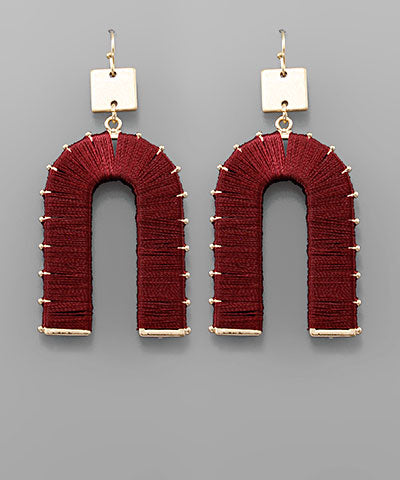 THREADED U DANGLE EARRINGS