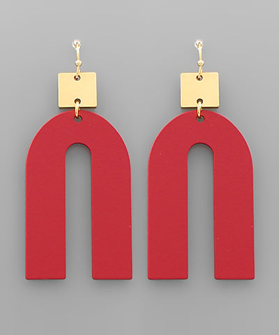 ARCH METAL DANGLE EARRINGS