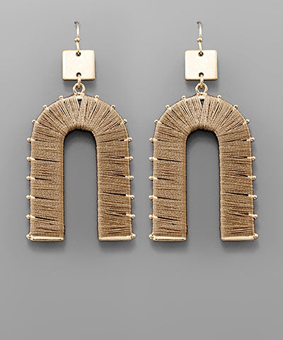 THREADED U DANGLE EARRINGS