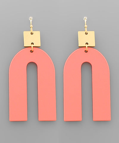 ARCH METAL DANGLE EARRINGS