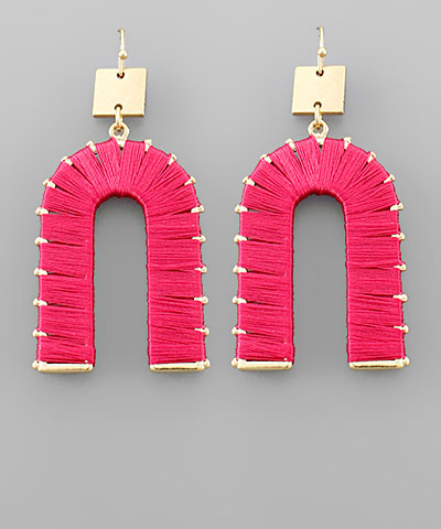 THREADED U DANGLE EARRINGS