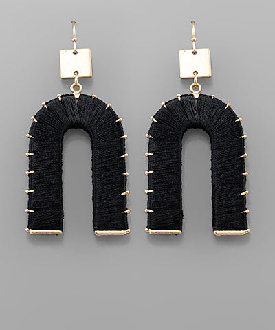 THREADED U DANGLE EARRINGS