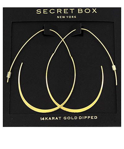 SECRET BOX OVAL STEM HOOPS