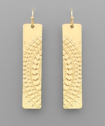 AZTEC PLATE EARRINGS