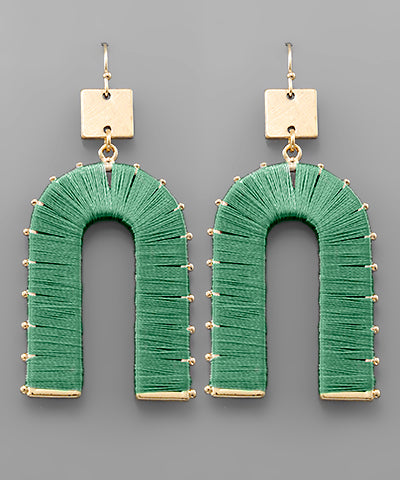 THREADED U DANGLE EARRINGS