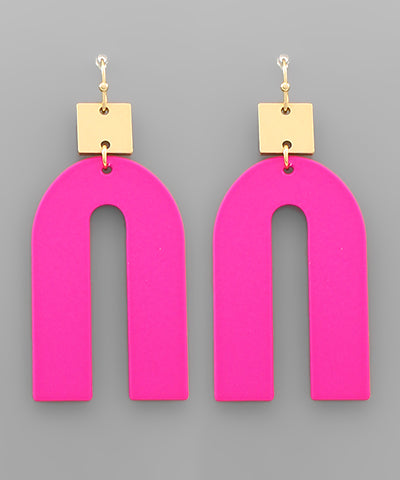 ARCH METAL DANGLE EARRINGS