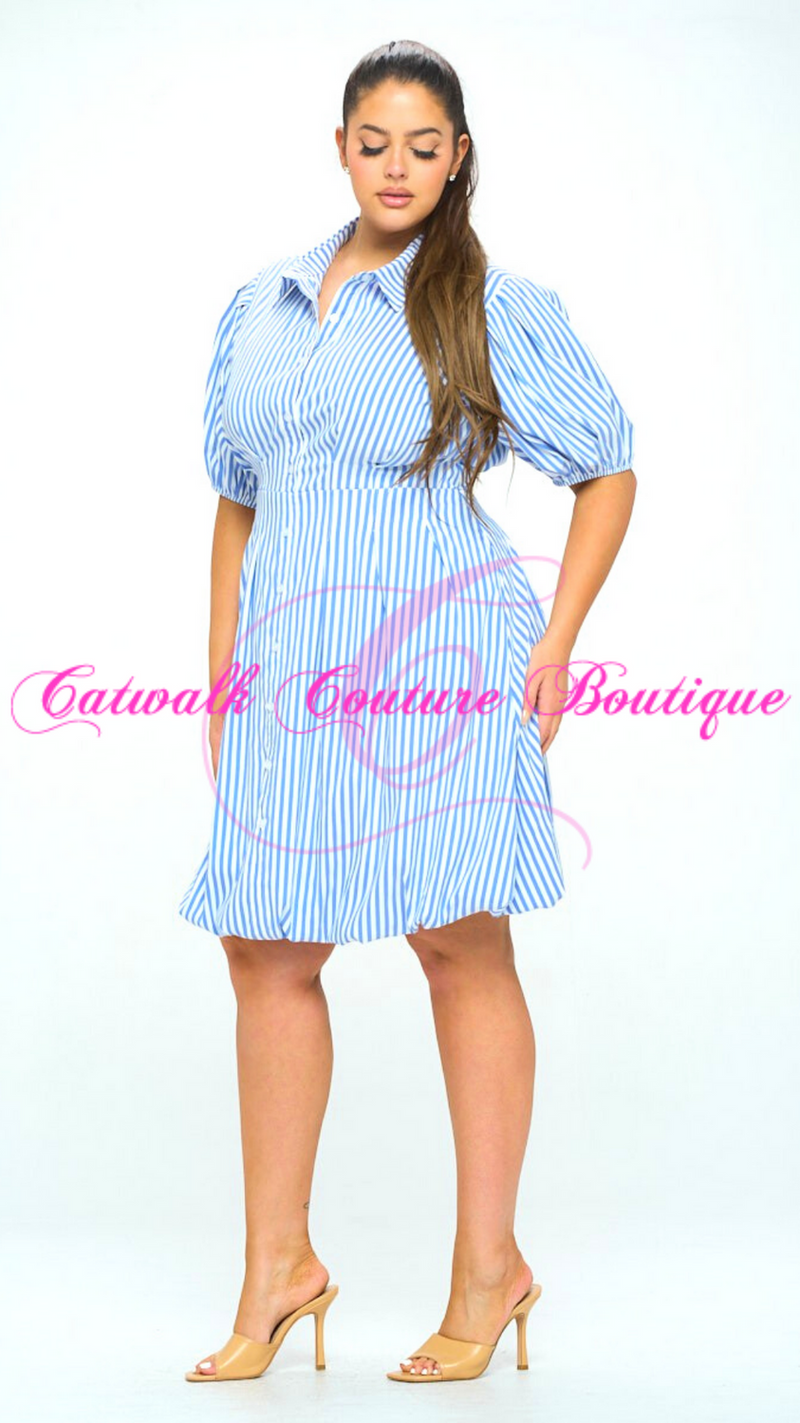 CANDY STRIPER DRESS