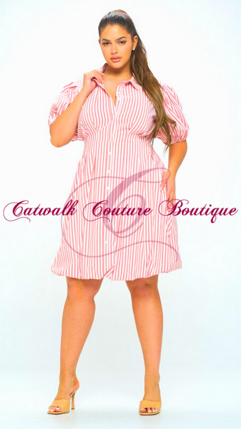 CANDY STRIPER DRESS