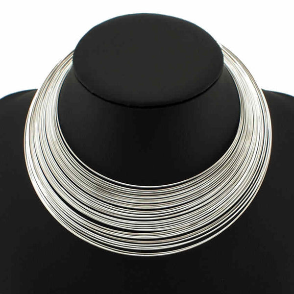 SILVER MULTI TIER CHOKER