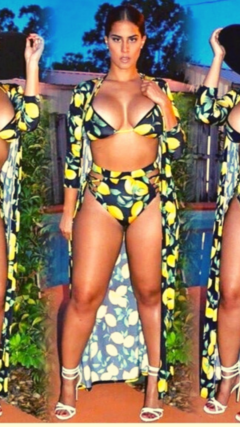 THROWING LEMONS & SHADE 3 PC SWIMSUIT SET